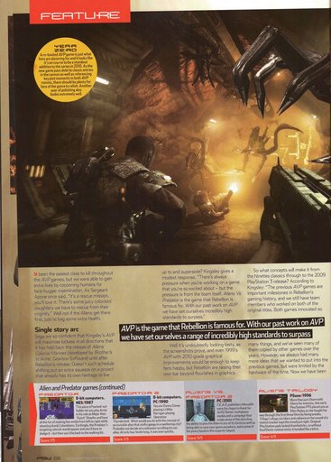 Aliens vs. Predator (2010) - Сканы XBOX Official Magazine